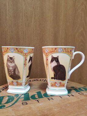 Cat mugs cups fine bone china